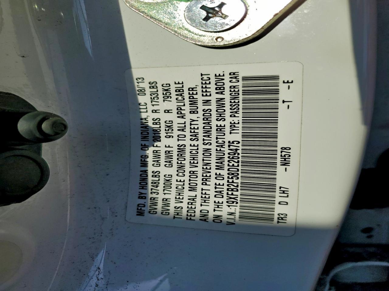 2013 HONDA CIVIC