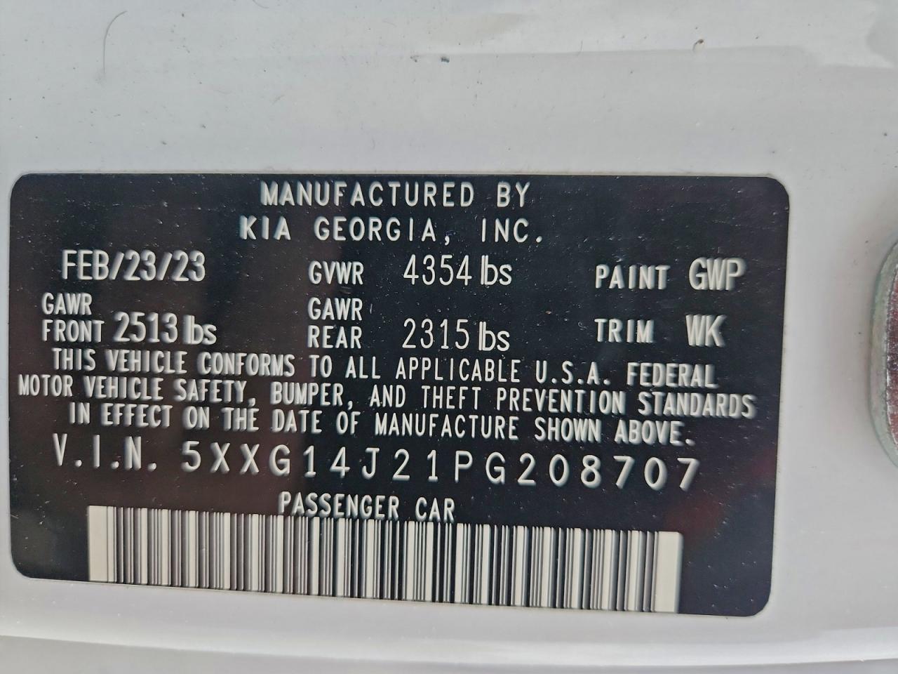 2023 KIA K5