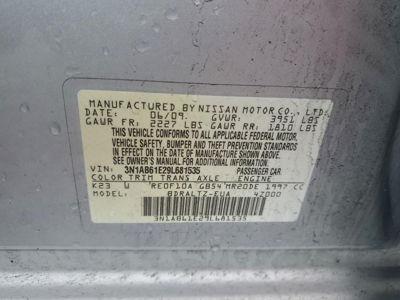 2009 NISSAN SENTRA