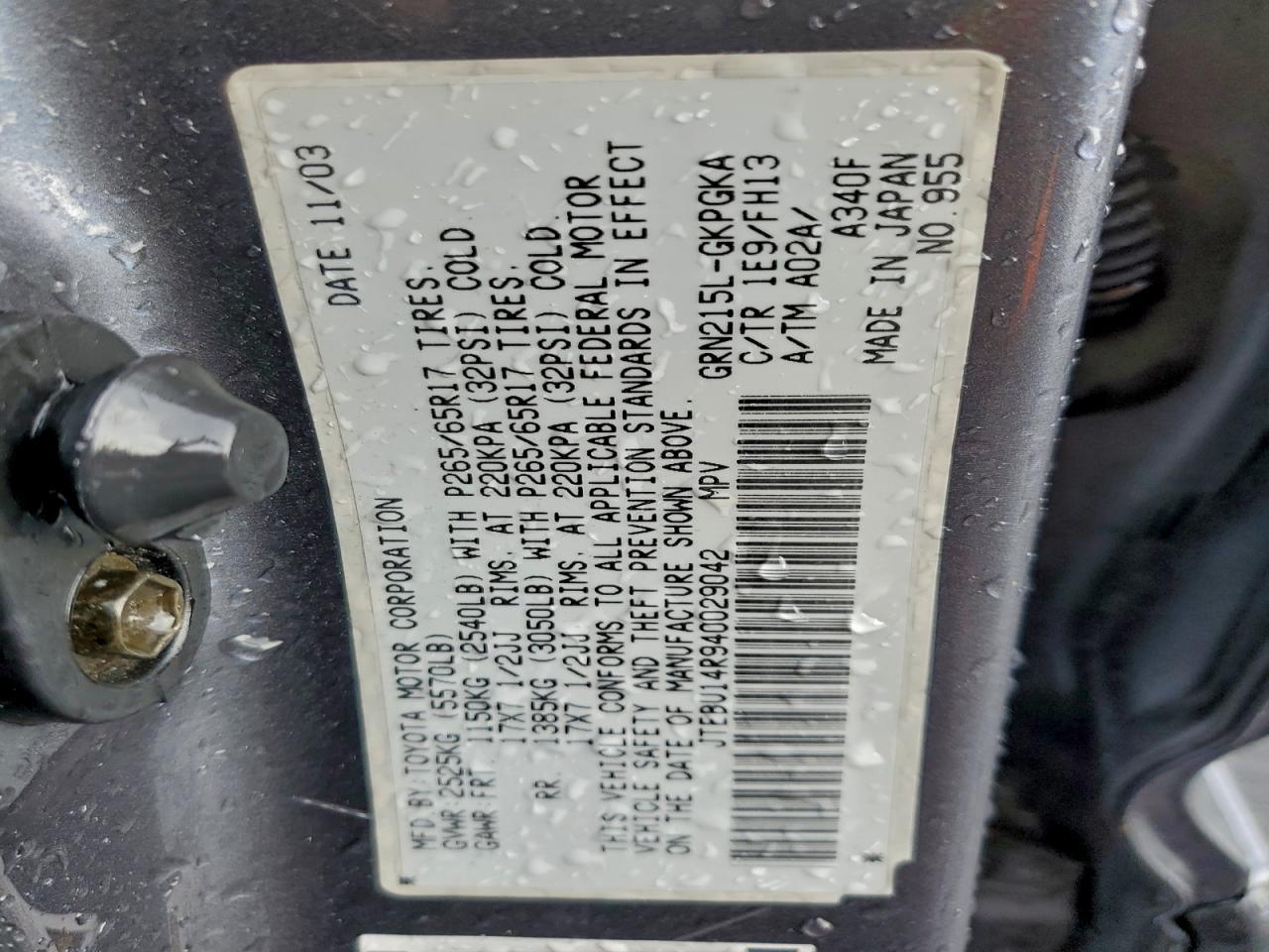 2004 TOYOTA 4Runner