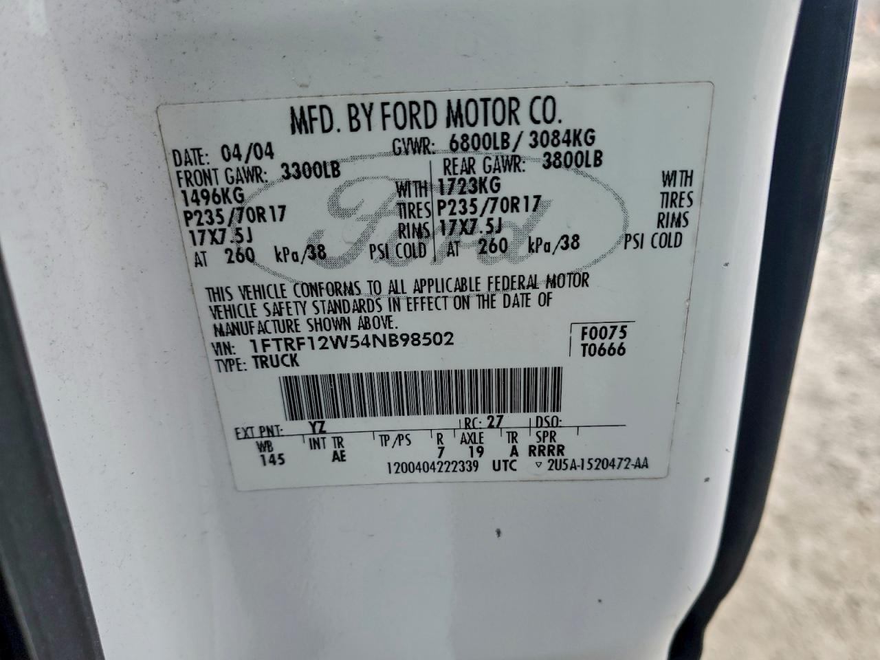 2004 FORD F-150