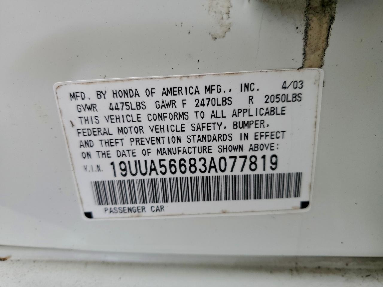 2003 ACURA TL