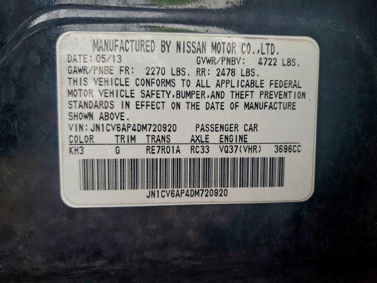 2013 INFINITI G37