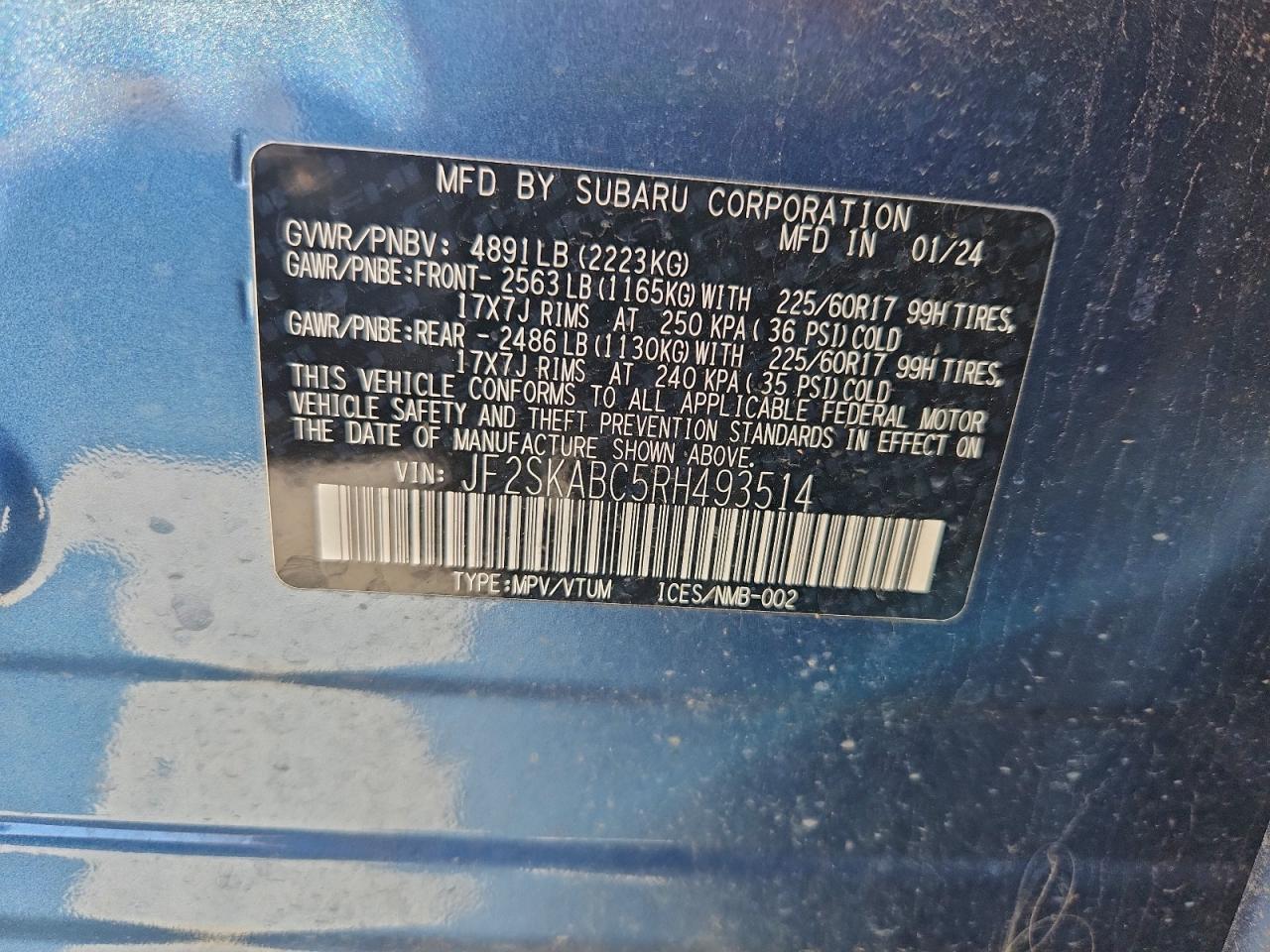 2024 SUBARU FORESTER