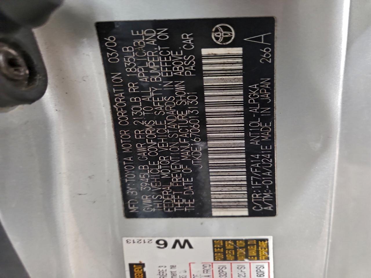 2006 TOYOTA SCION