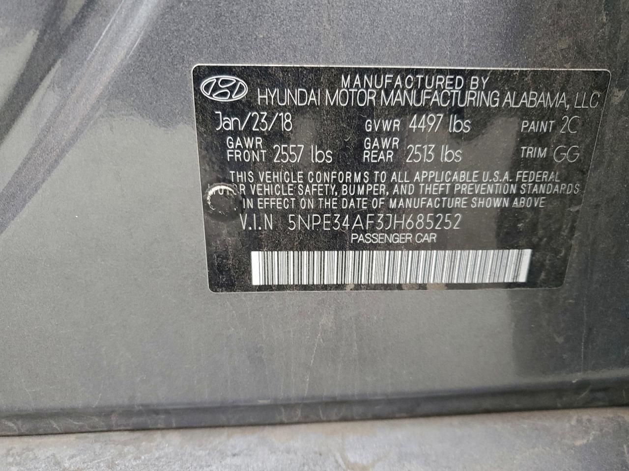 2018 HYUNDAI SONATA