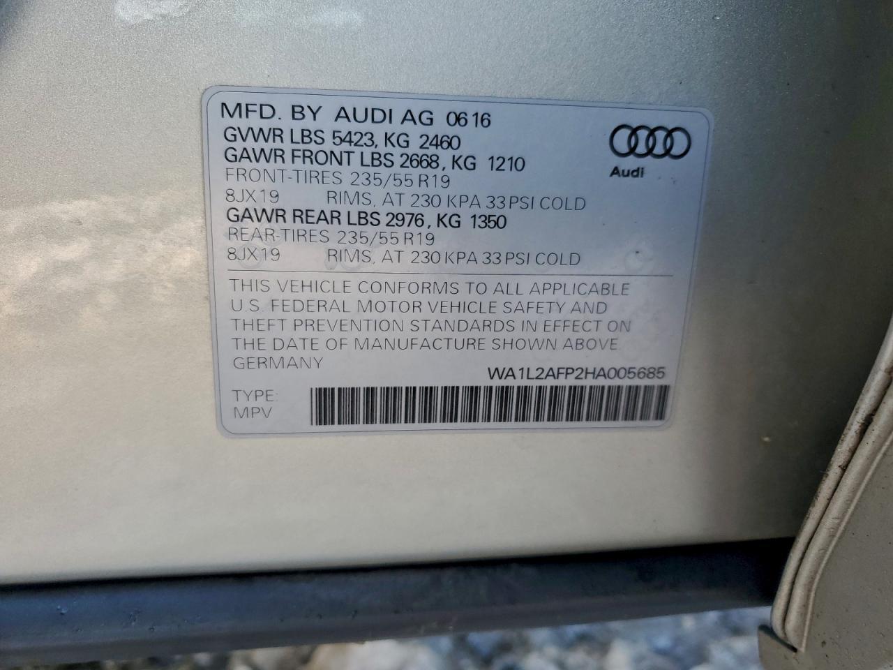 2017 AUDI Q5
