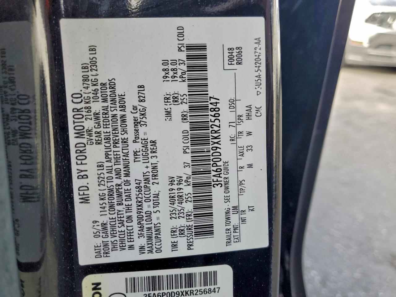 2019 FORD FUSION