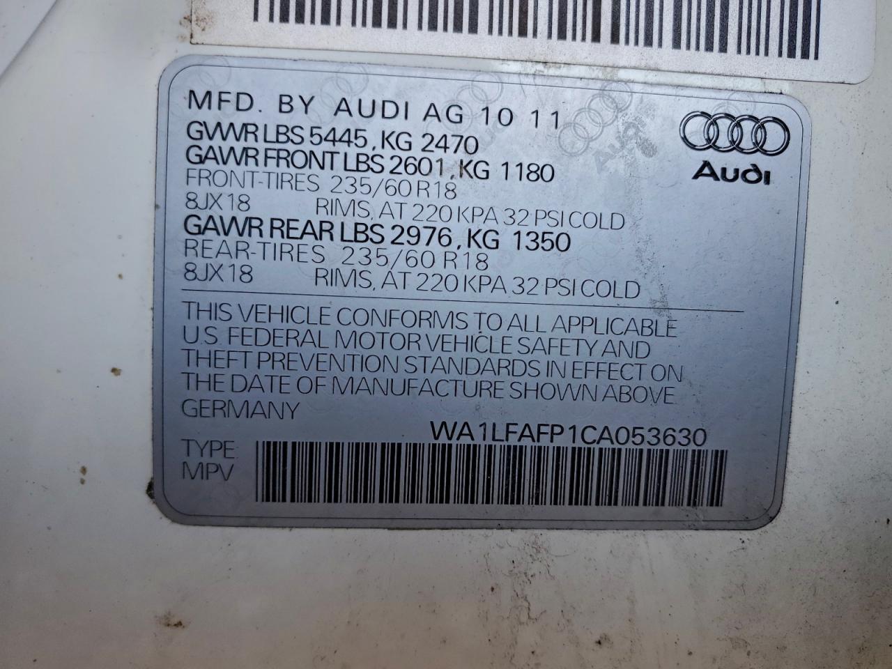 2012 AUDI Q5