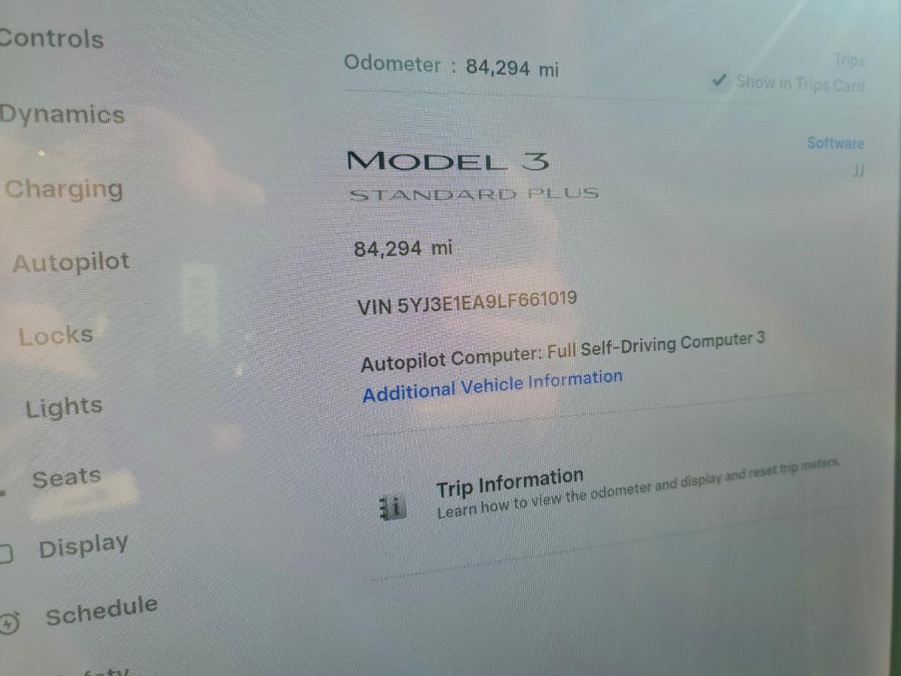 2020 TESLA MODEL 3