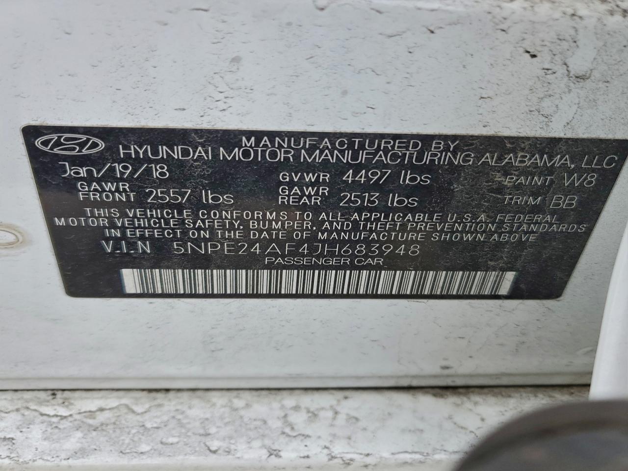 2018 HYUNDAI SONATA