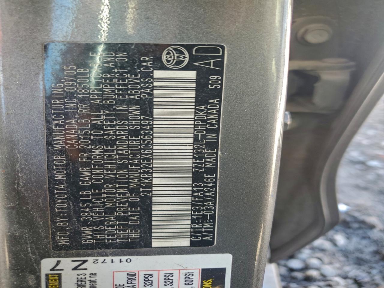 2006 TOYOTA COROLLA