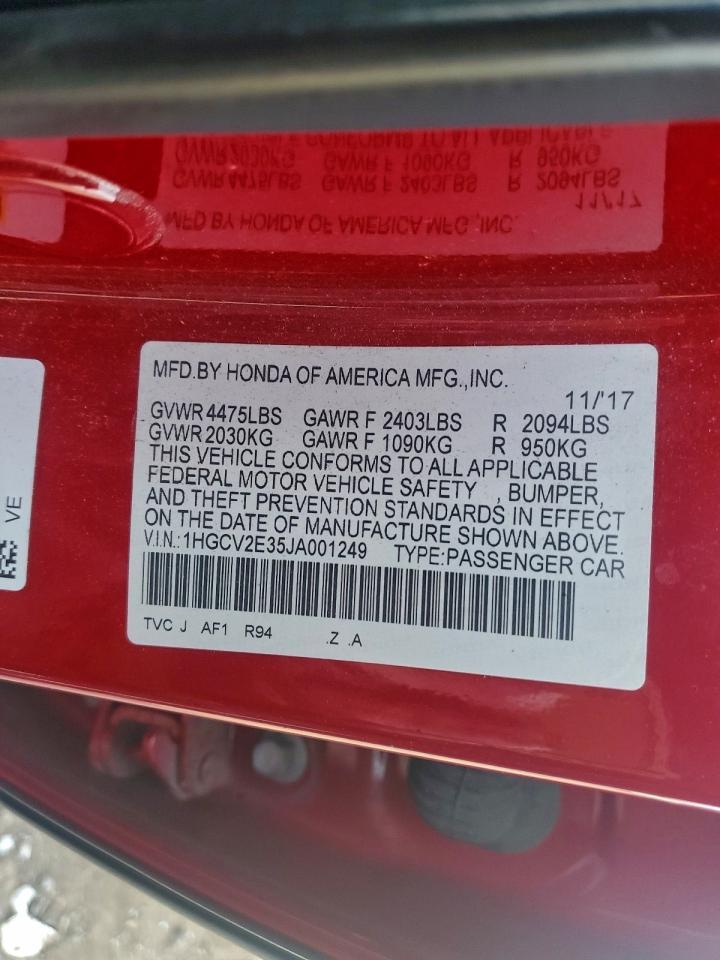 2018 HONDA ACCORD