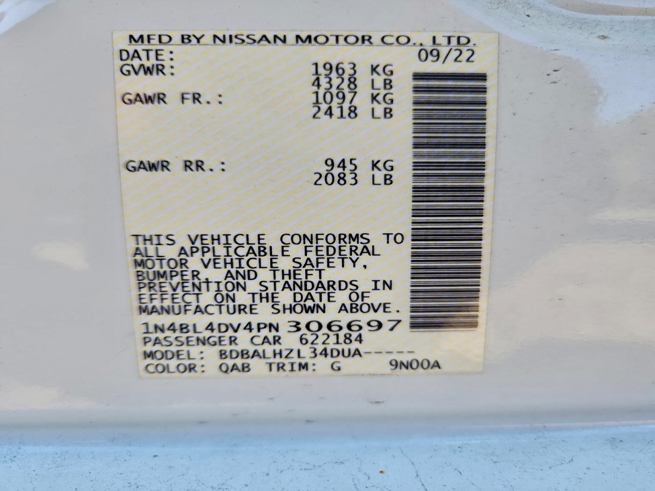 2023 NISSAN ALTIMA