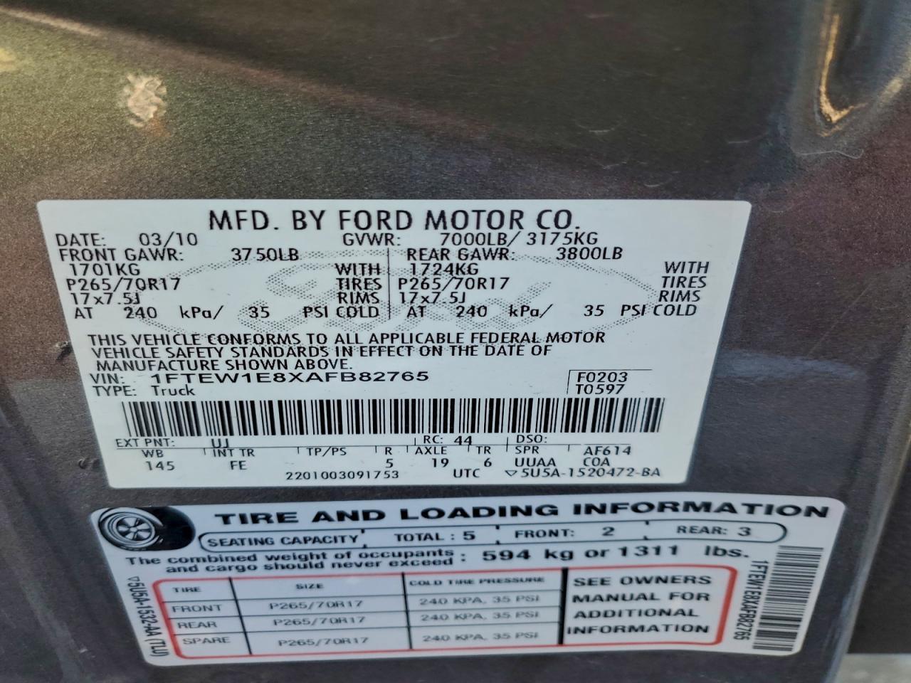 2010 FORD F-150
