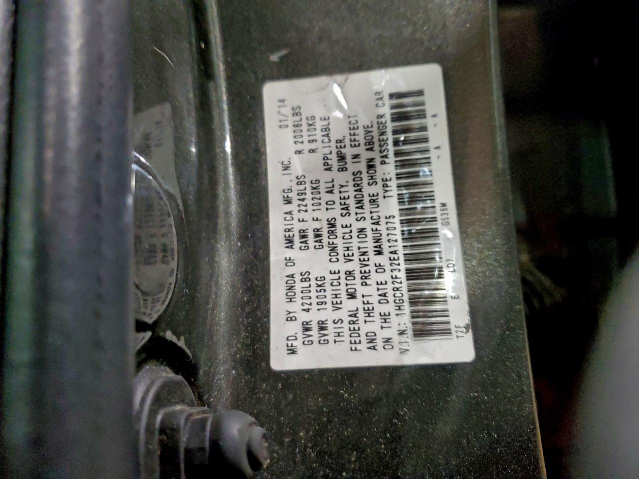 2014 HONDA ACCORD