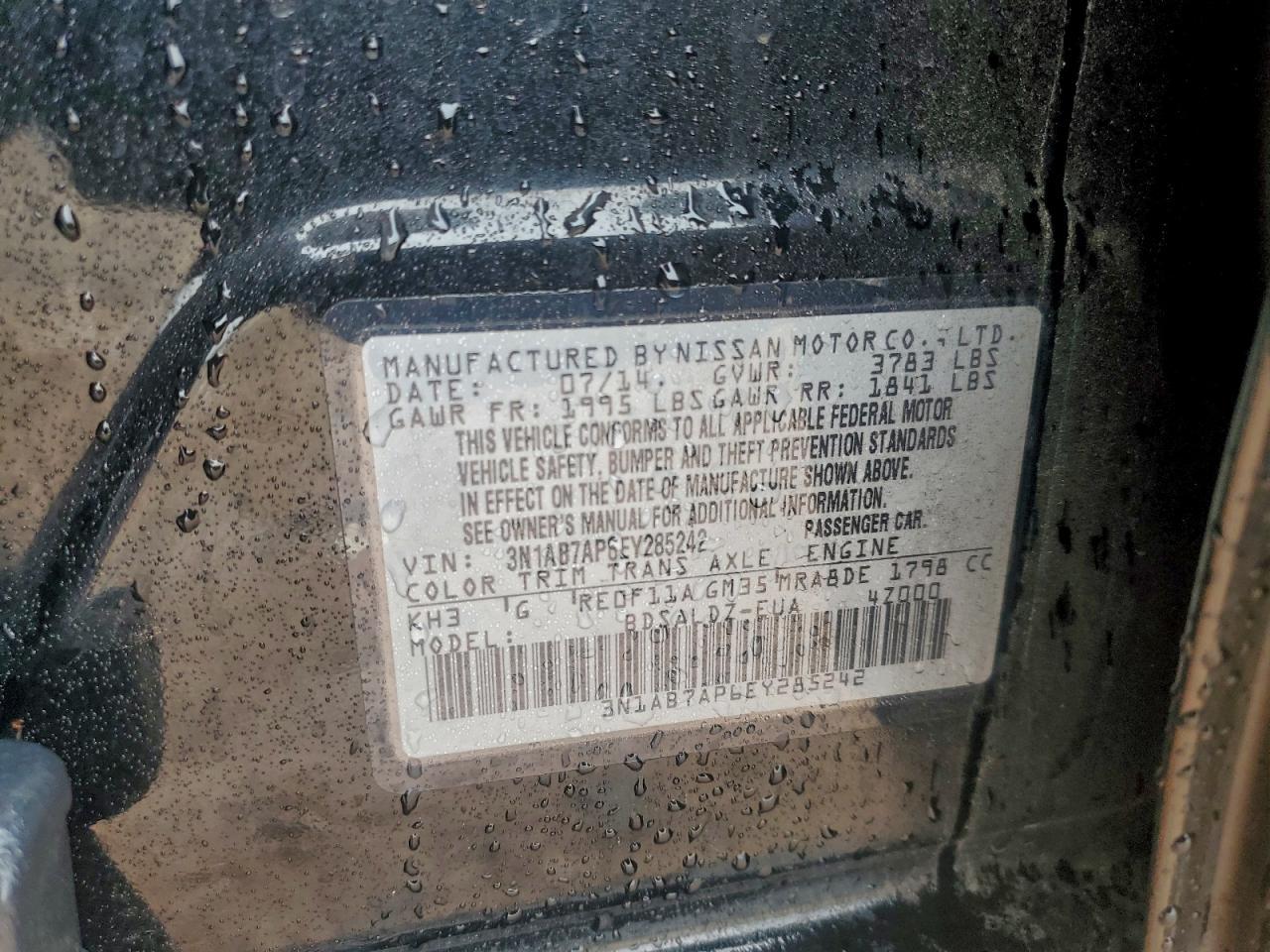 2014 NISSAN SENTRA