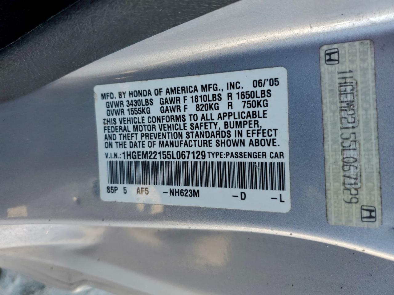 2005 HONDA CIVIC