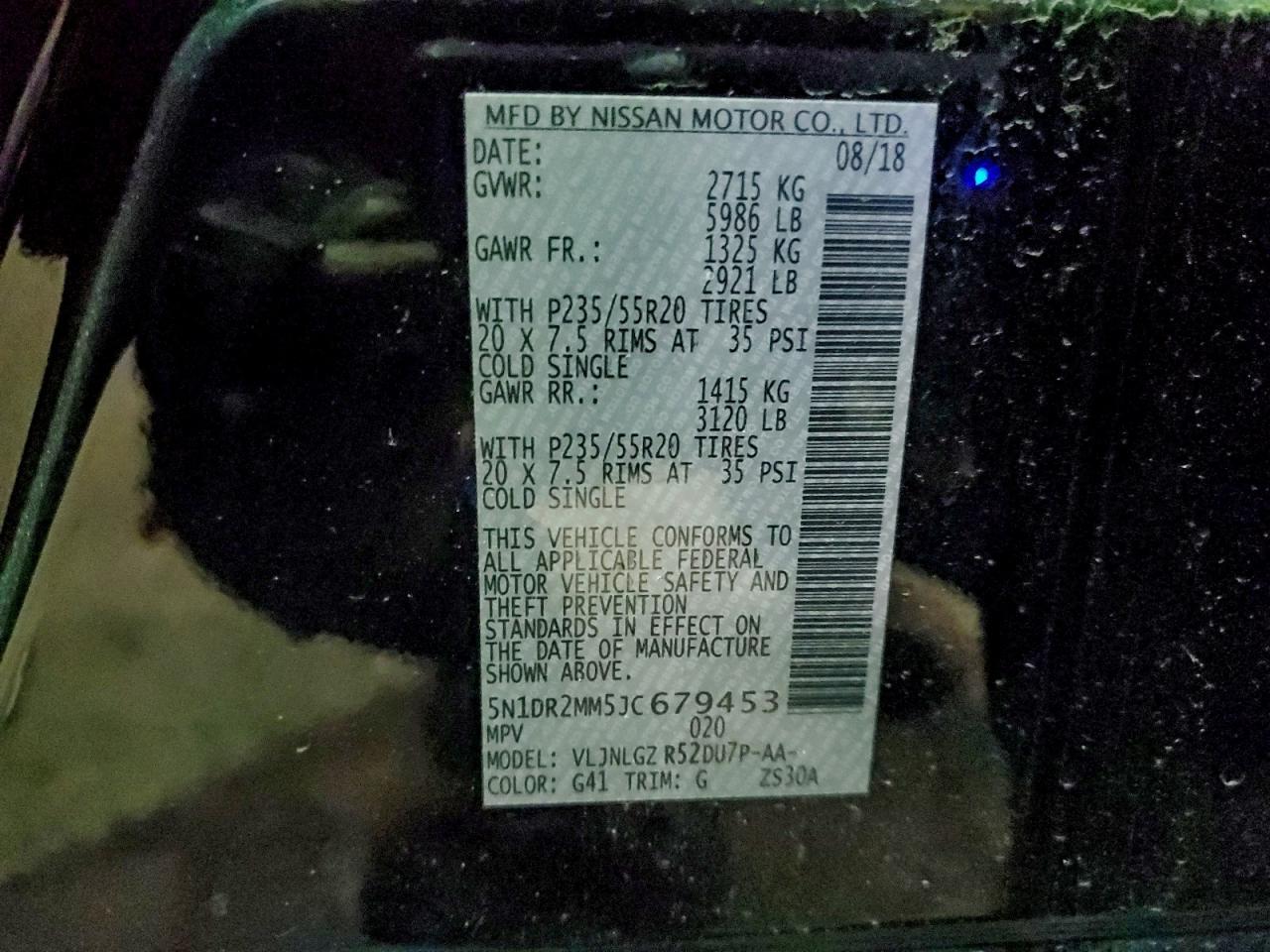 2018 NISSAN PATHFINDER