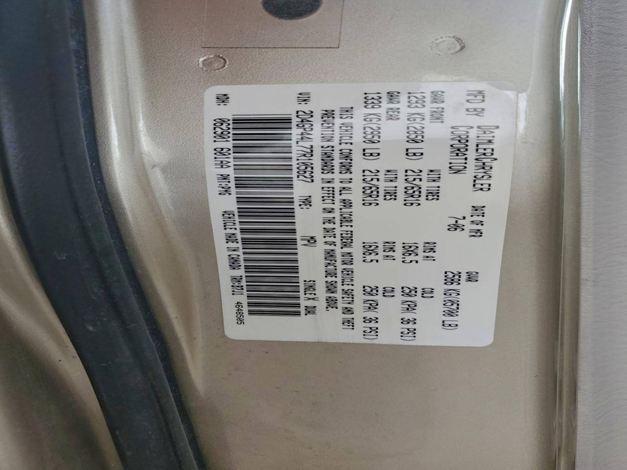 2007 DODGE GRAND CARAVAN