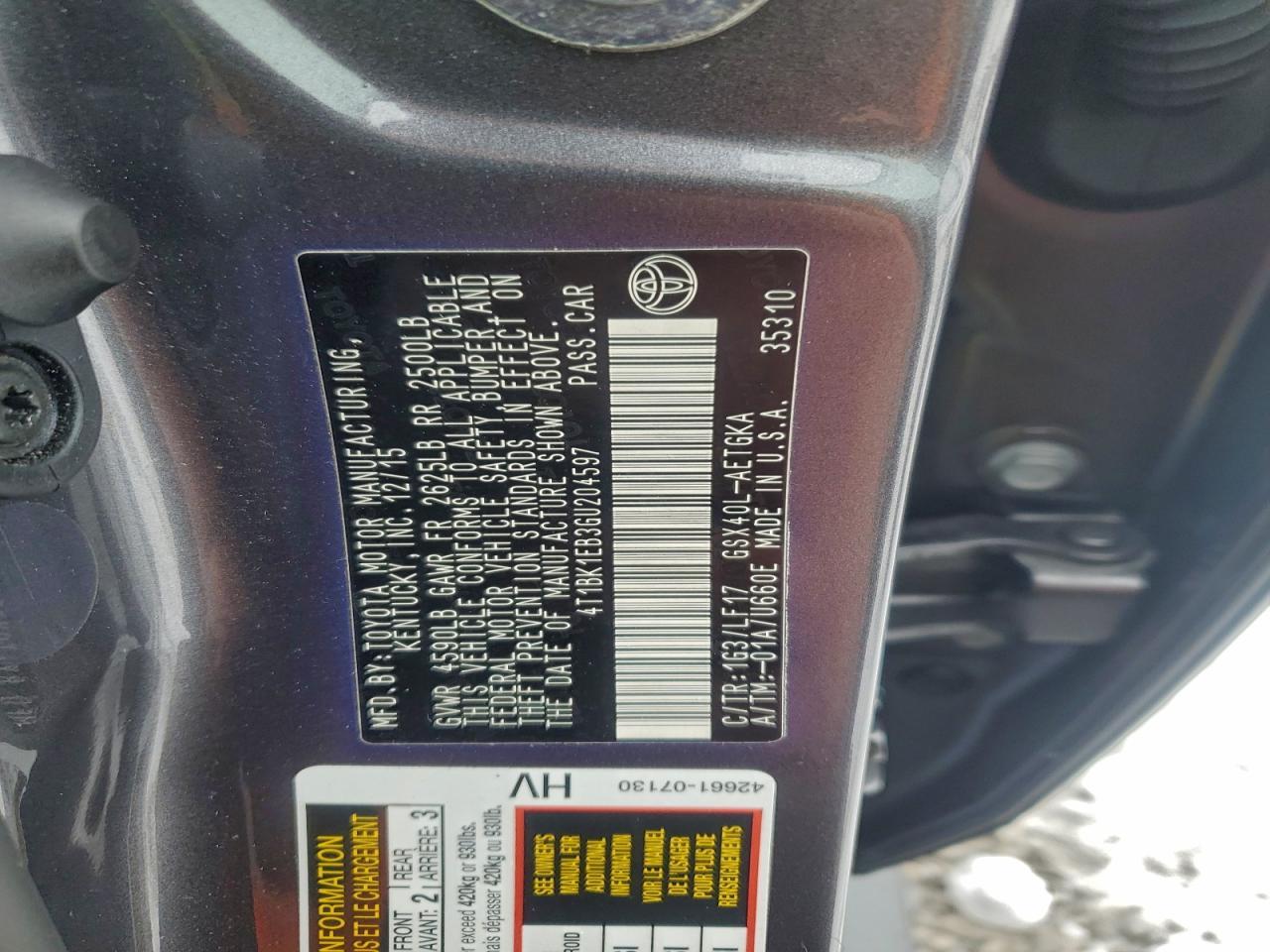 2016 TOYOTA Avalon