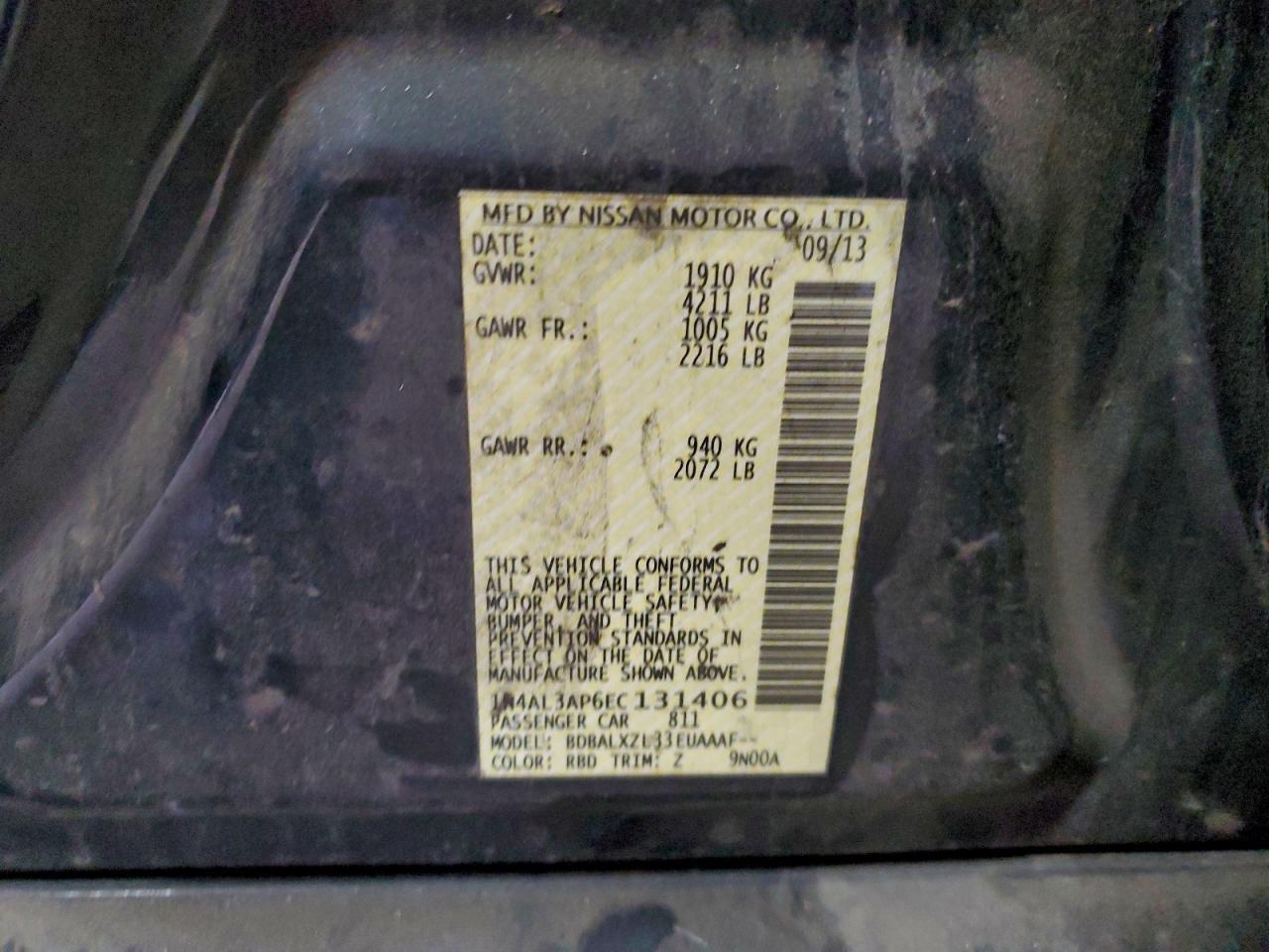 2014 NISSAN ALTIMA