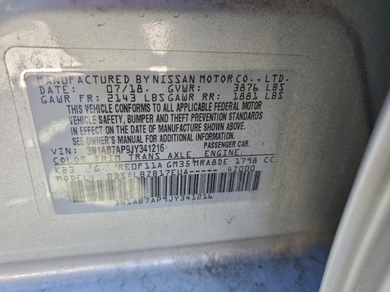 2018 NISSAN SENTRA