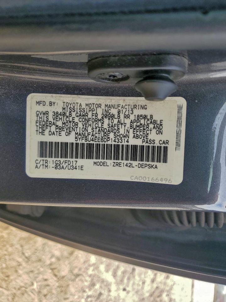 2013 TOYOTA COROLLA