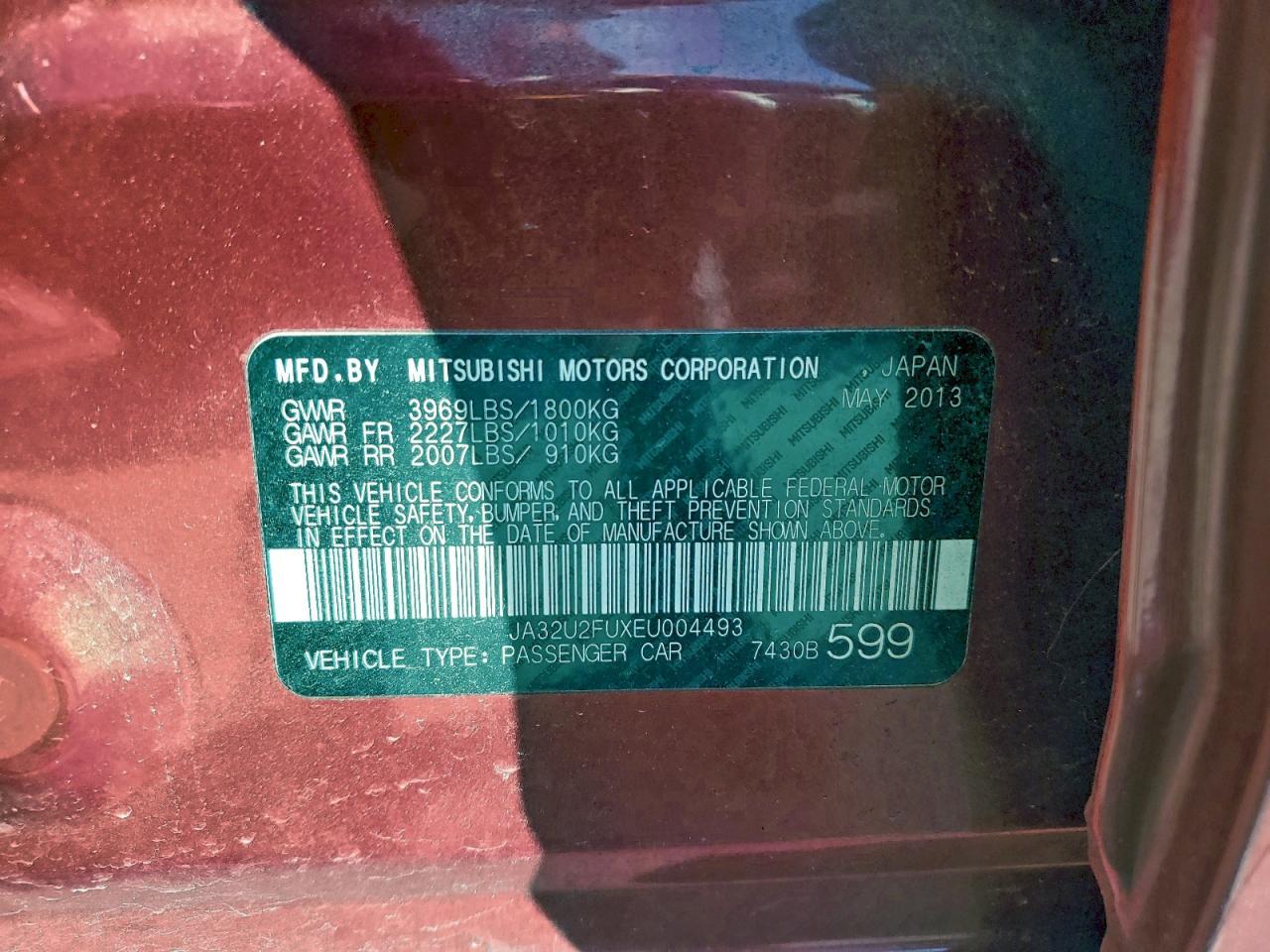 2014 MITSUBISHI LANCER