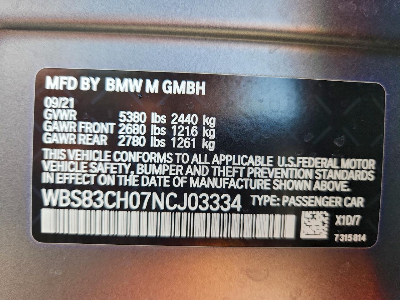 2022 BMW M5