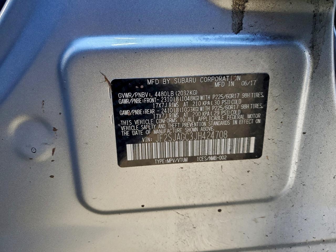 2018 SUBARU FORESTER
