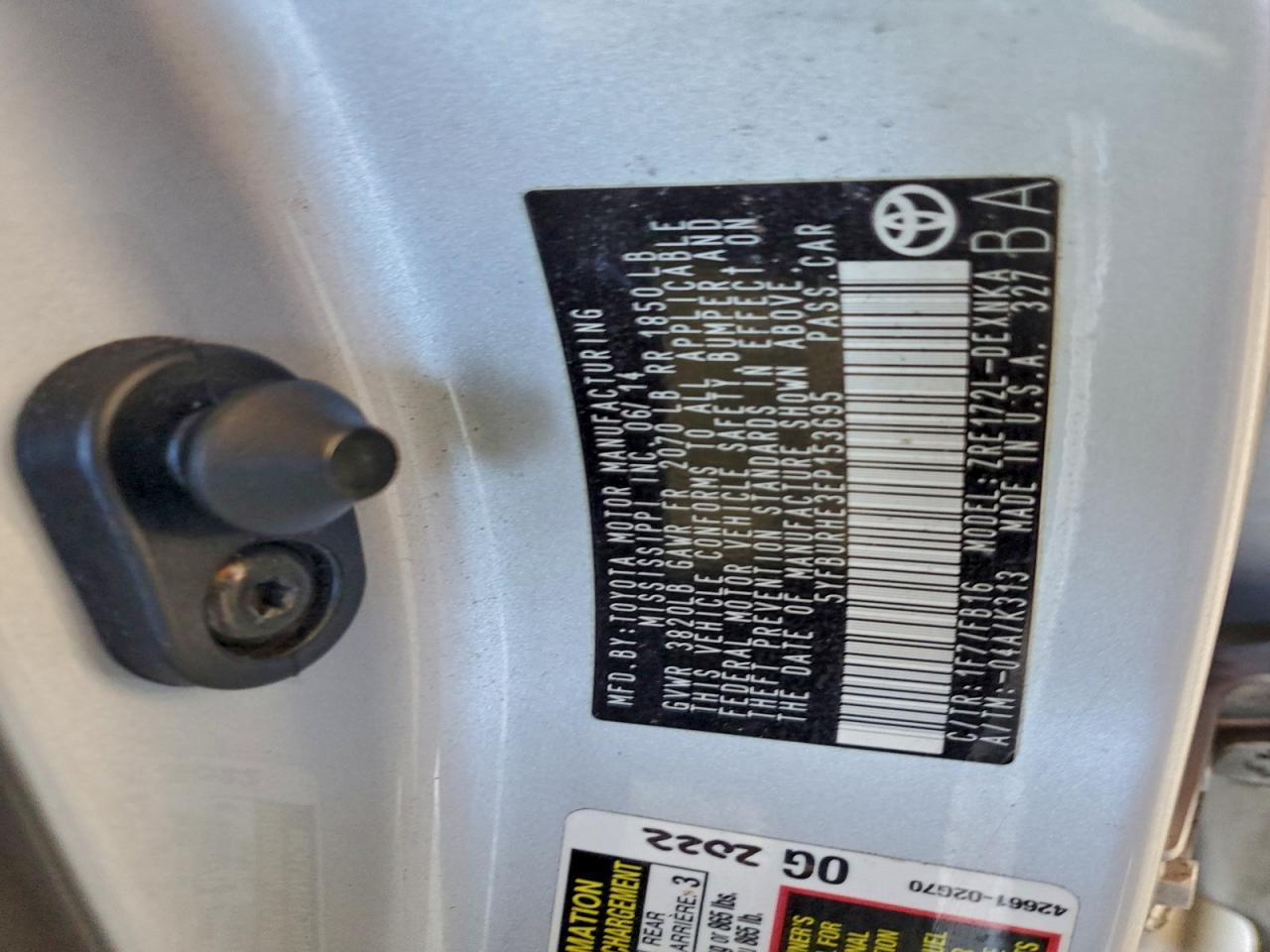 2014 TOYOTA COROLLA