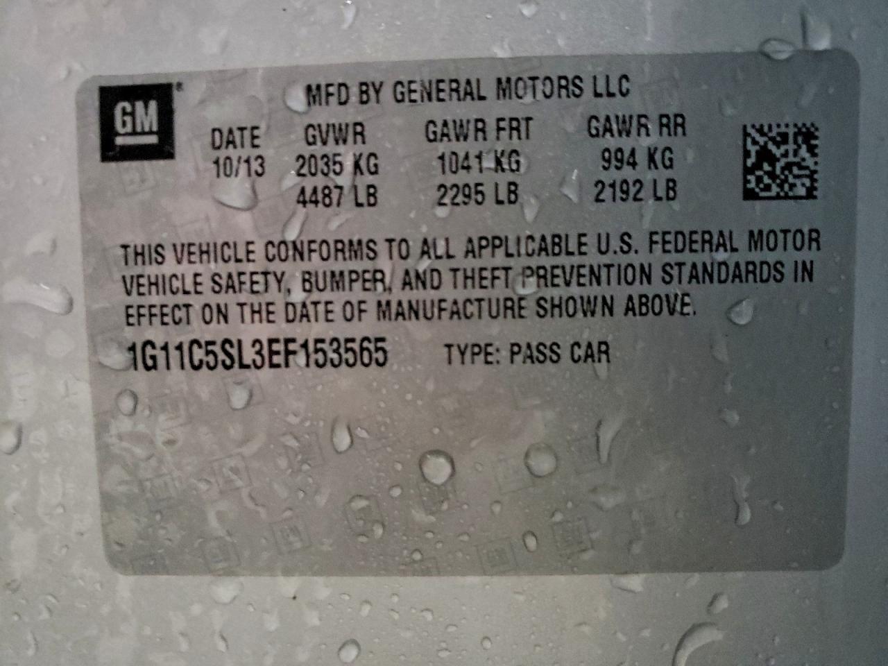 2014 CHEVROLET MALIBU