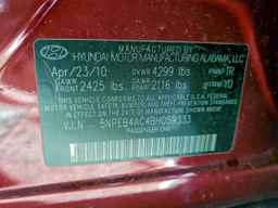 2011 HYUNDAI SONATA