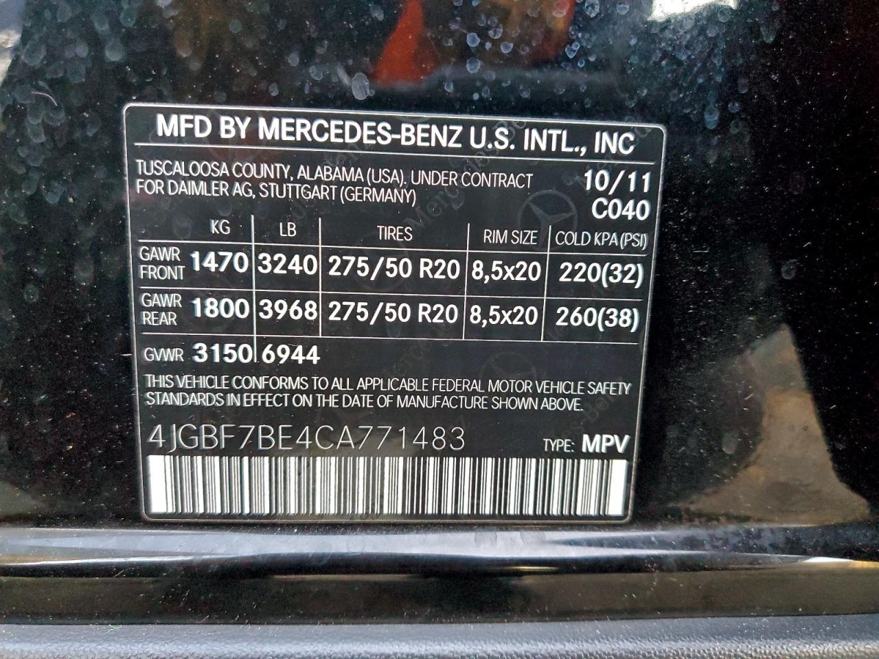 2012 MERCEDES-BENZ GL-Class