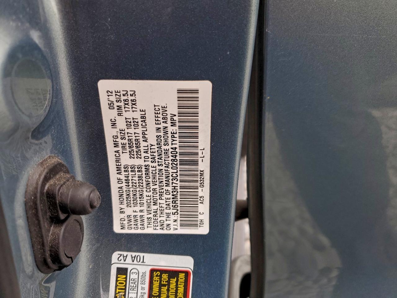 2012 HONDA CR-V