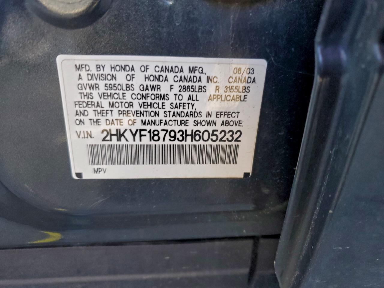 2003 HONDA PILOT