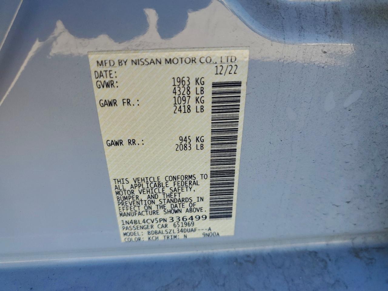 2023 NISSAN ALTIMA