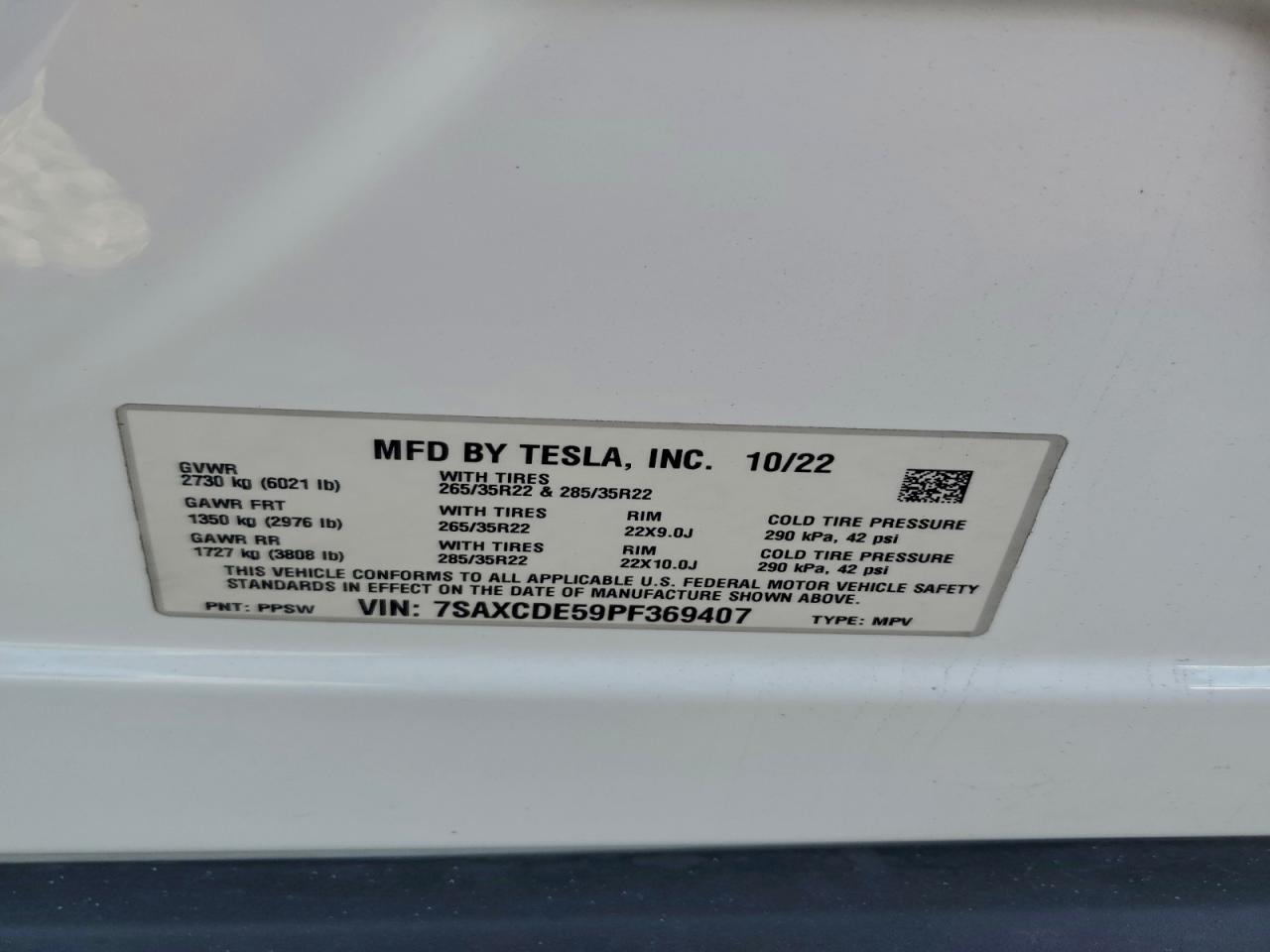 2023 TESLA MODEL X