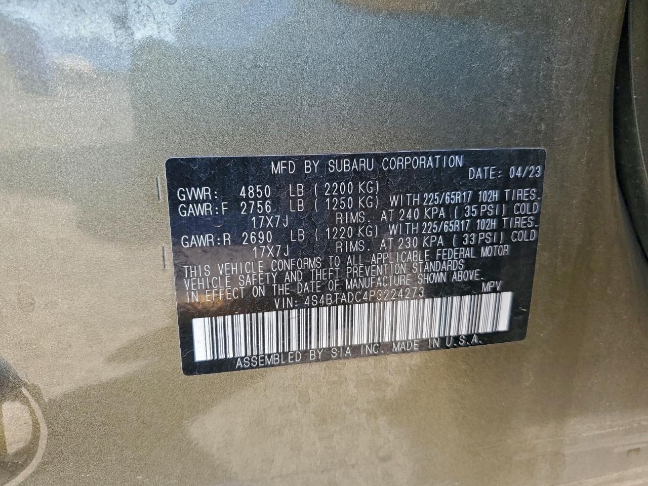 2023 SUBARU Outback