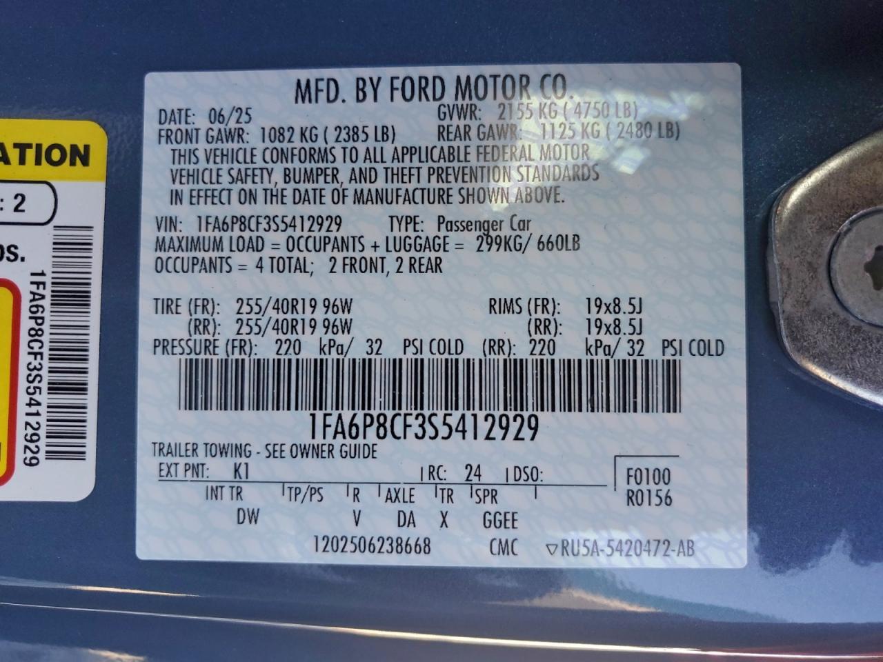 2025 FORD MUSTANG