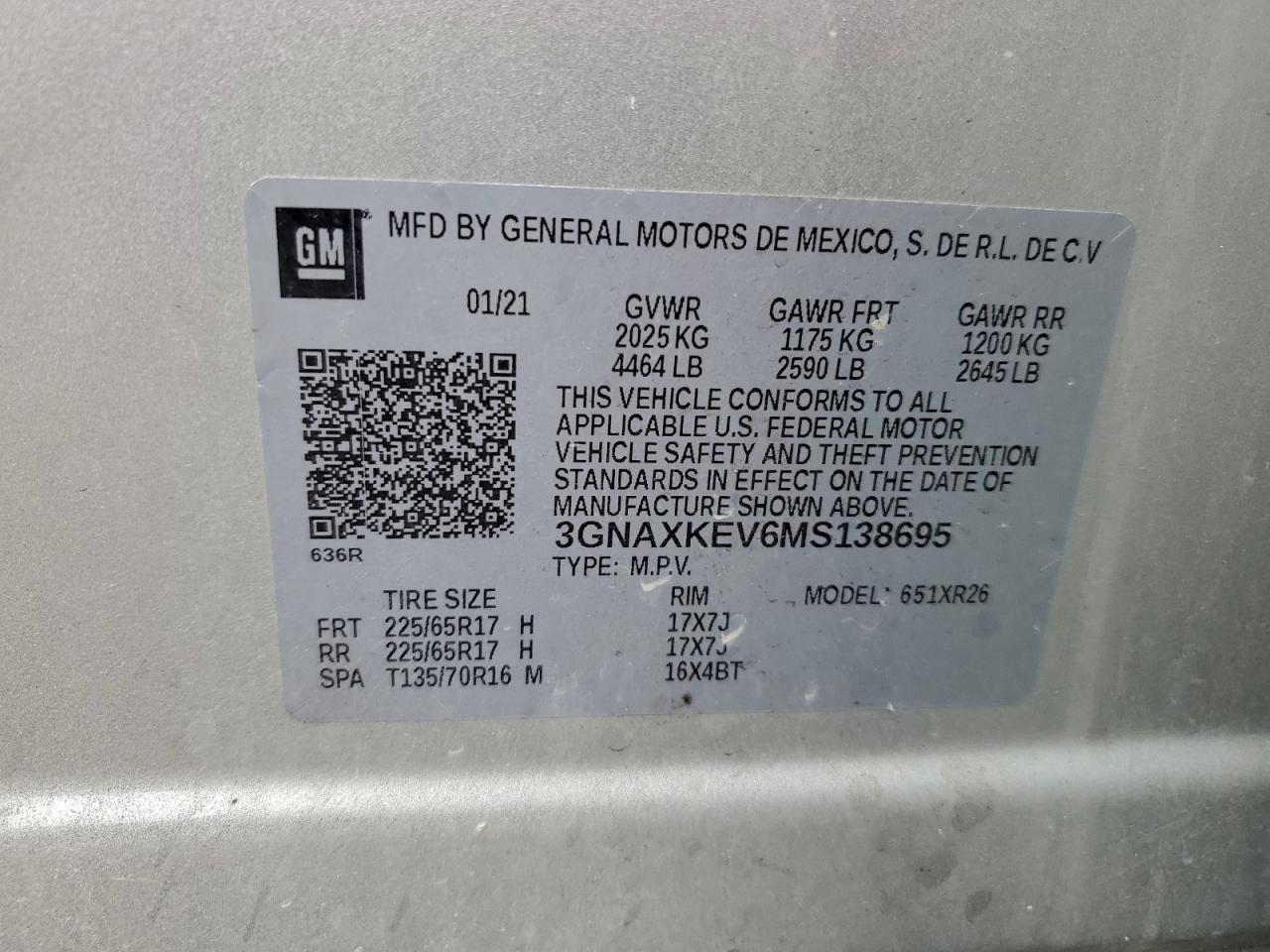 2021 CHEVROLET EQUINOX