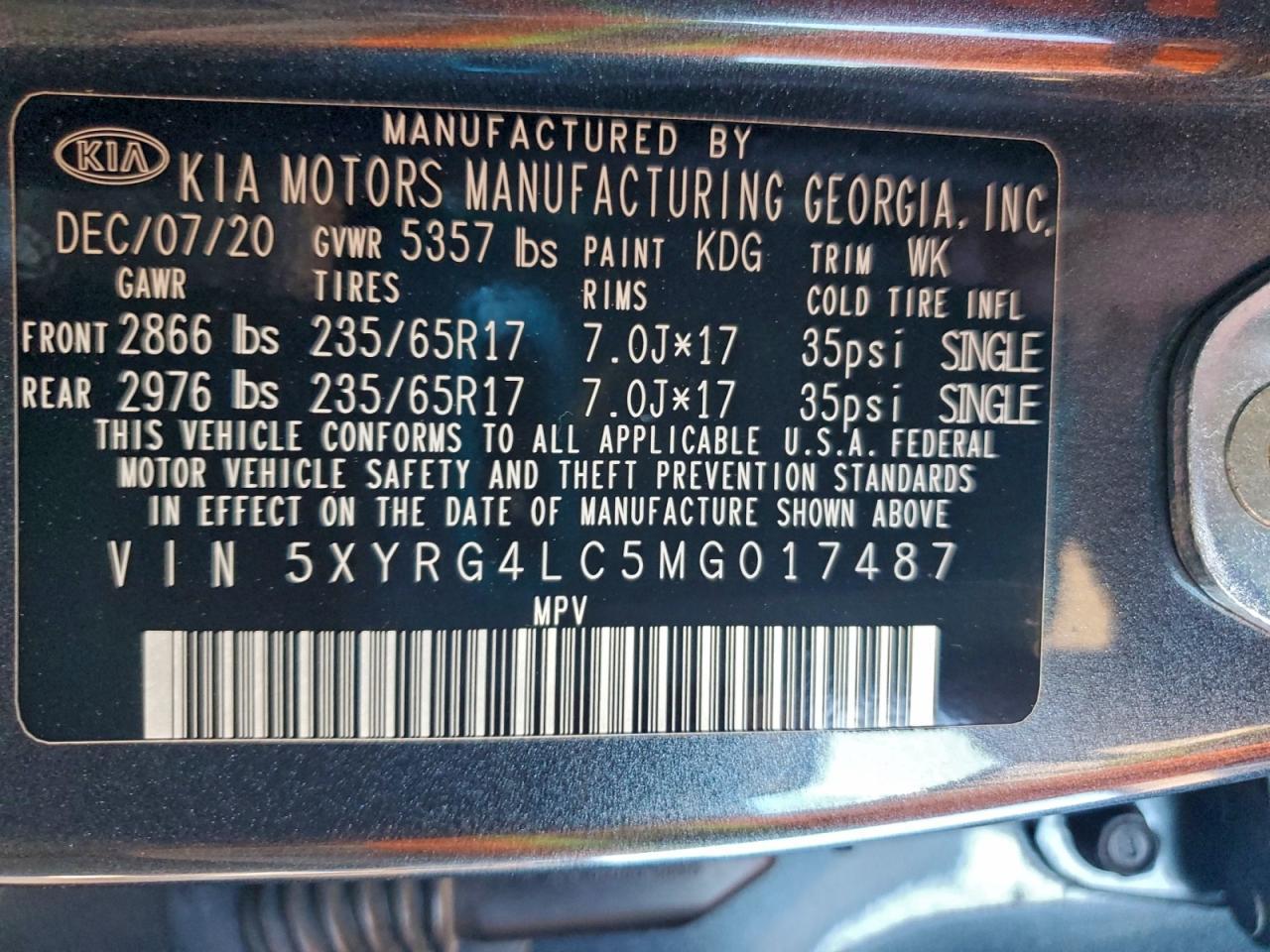 2021 KIA SORENTO