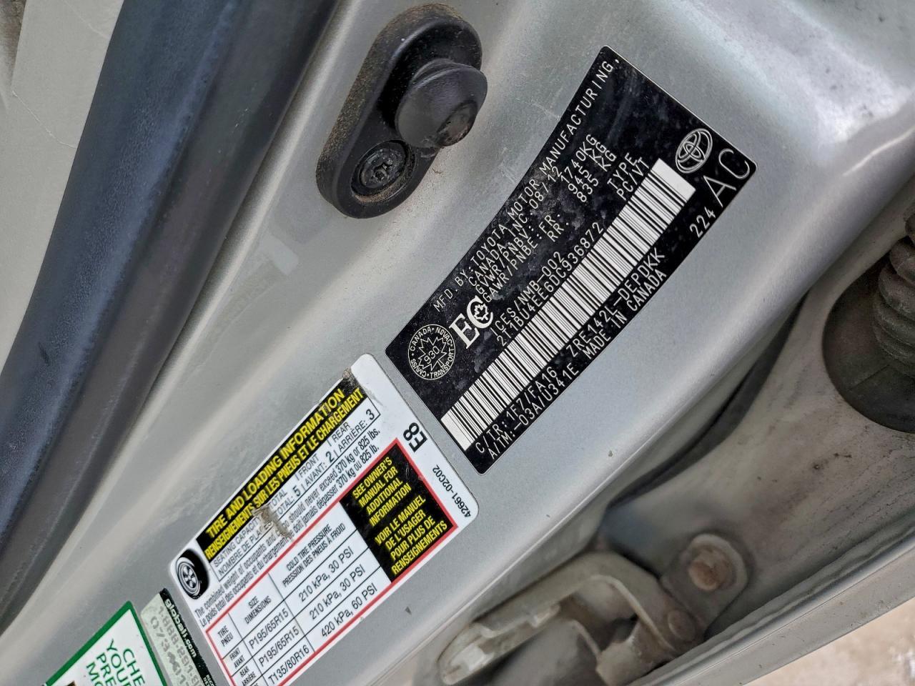 2013 TOYOTA COROLLA
