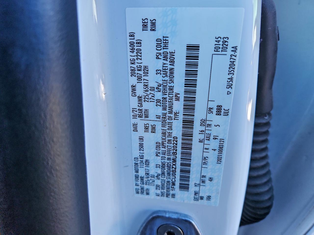 2021 FORD ESCAPE