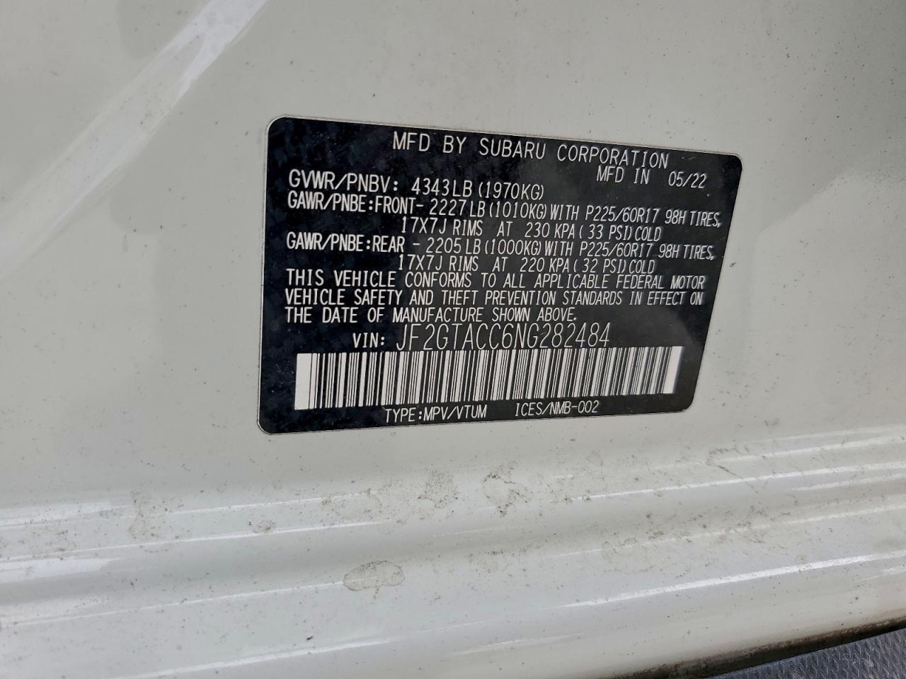 2022 SUBARU Crosstrek
