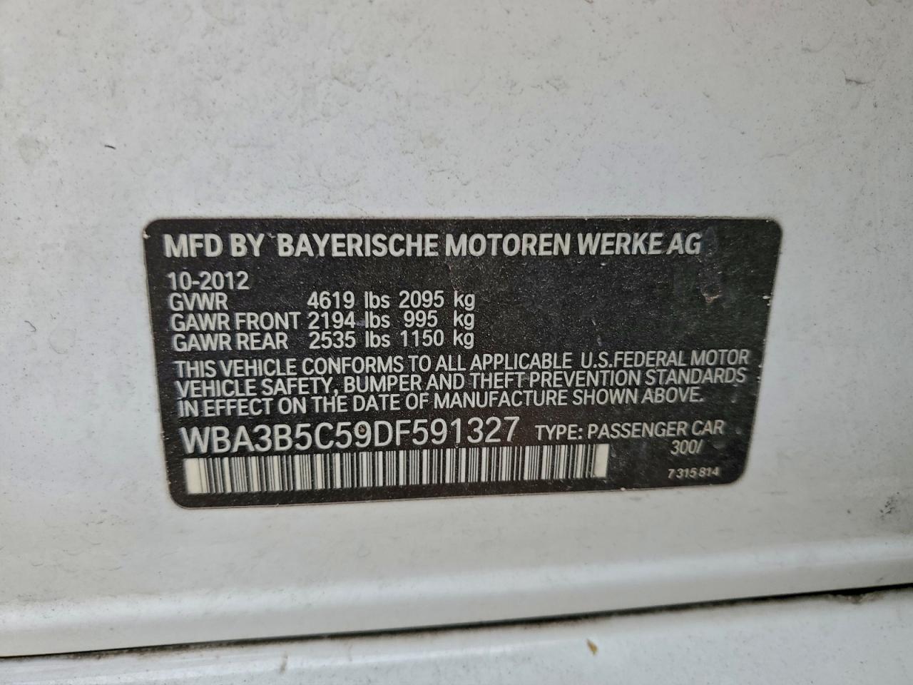 2013 BMW 3 SERIES
