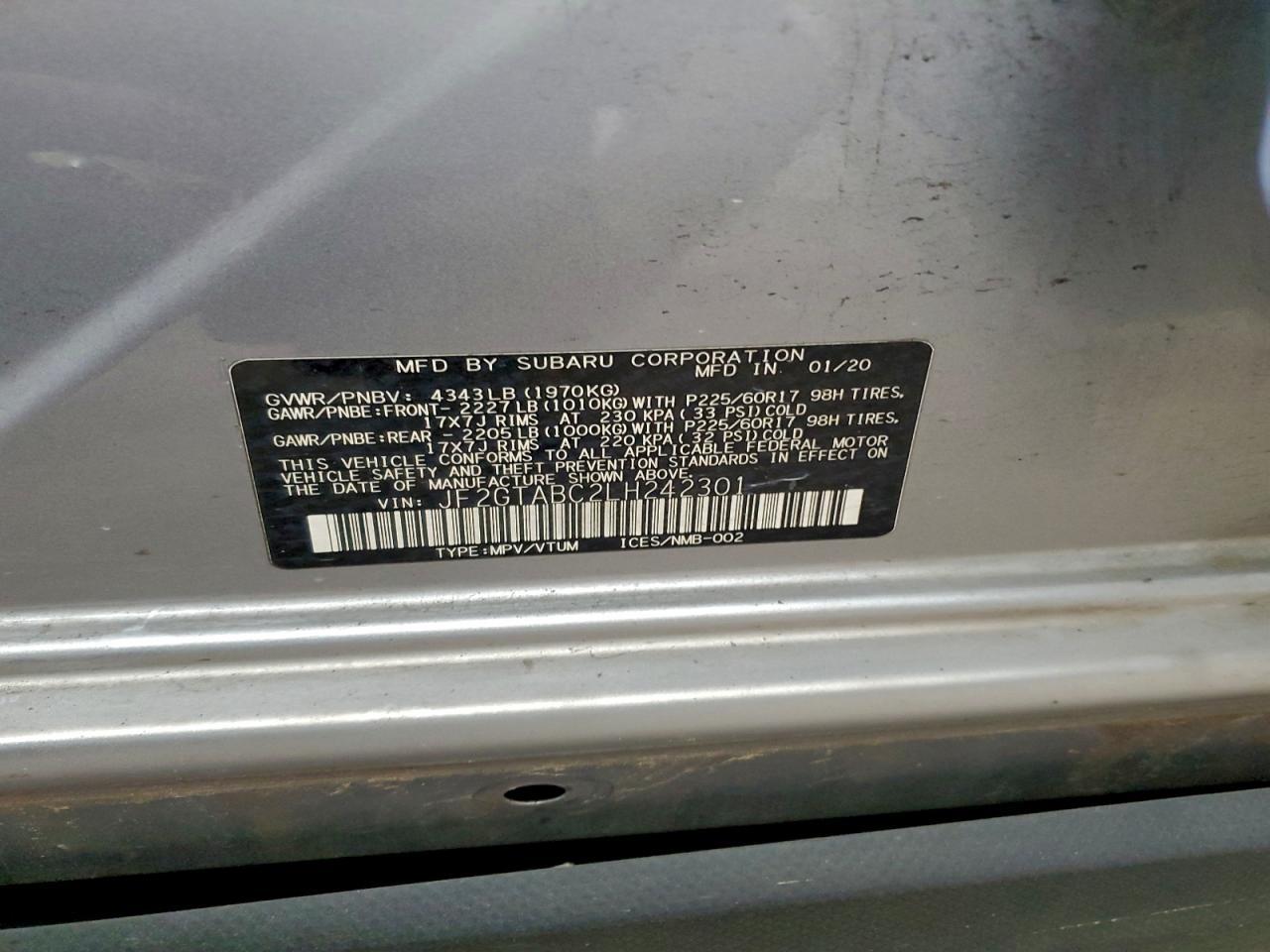 2020 SUBARU Crosstrek