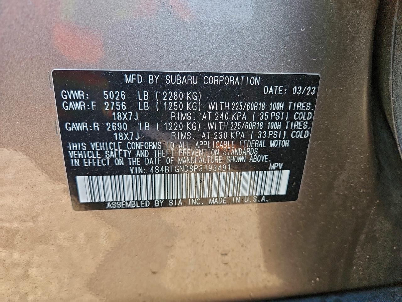 2023 SUBARU Outback