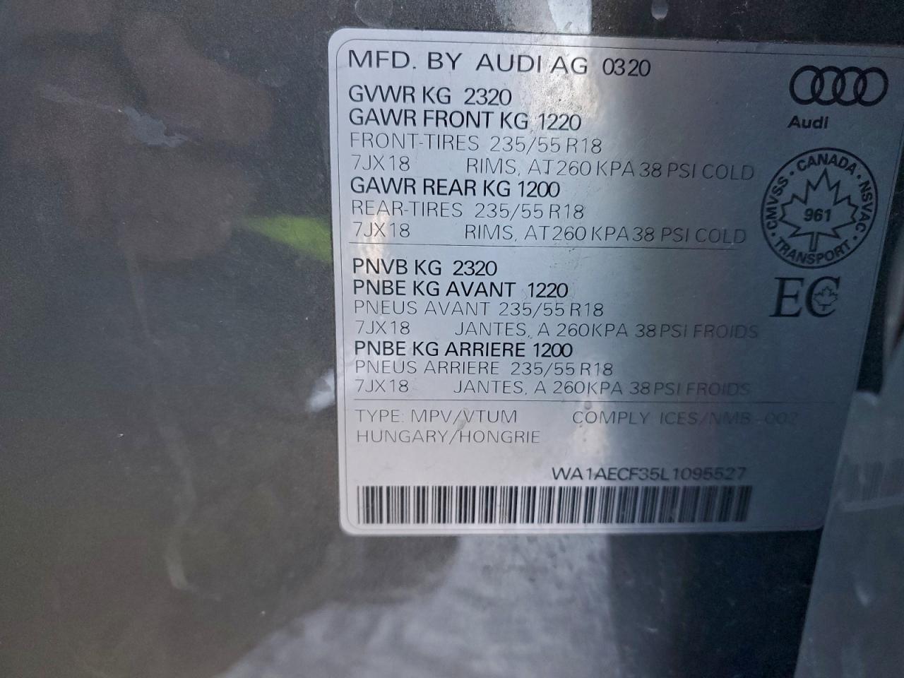 2020 AUDI Q3
